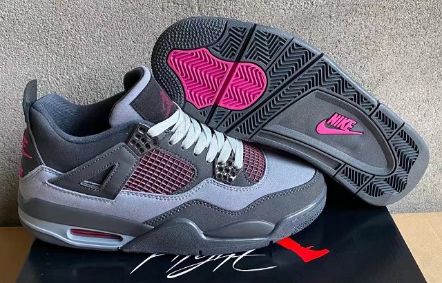 Women Air Jordan 4 Cement Grey Pink